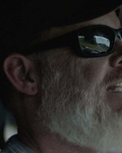 A Team Rubicon volunteer behind the wheel.
