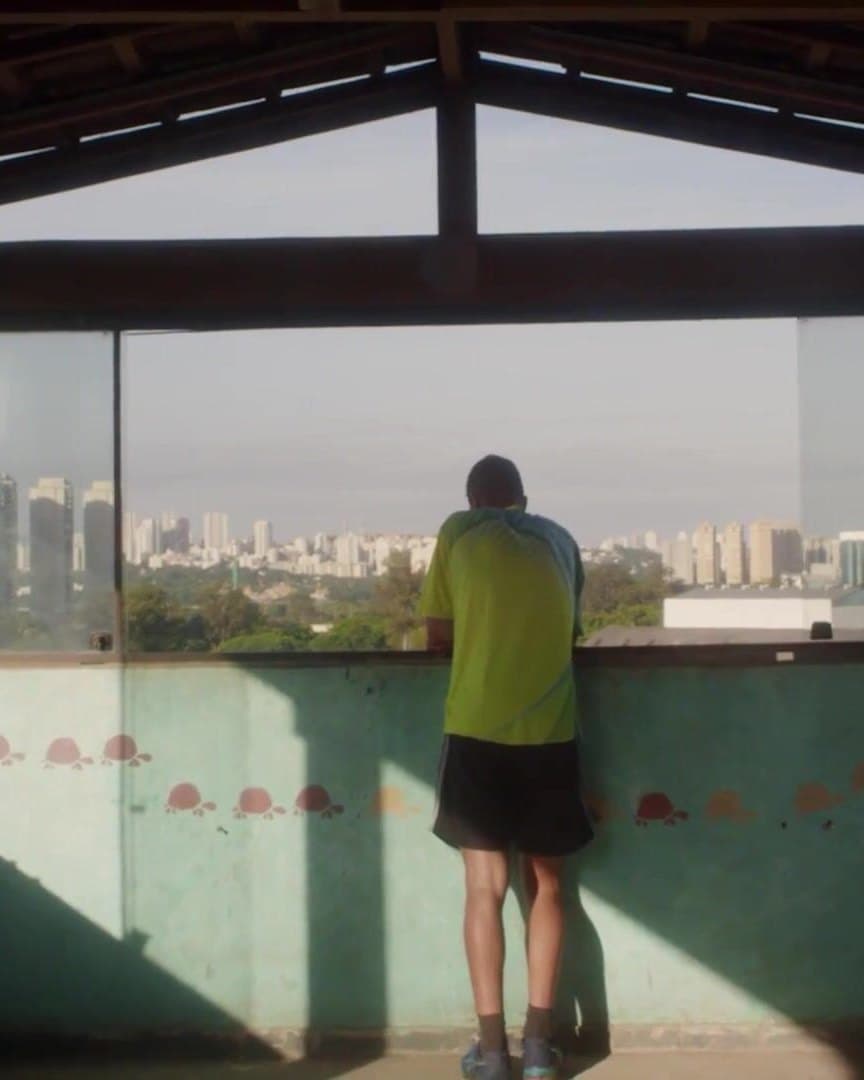 Victor Santos looking out over São Paulo.