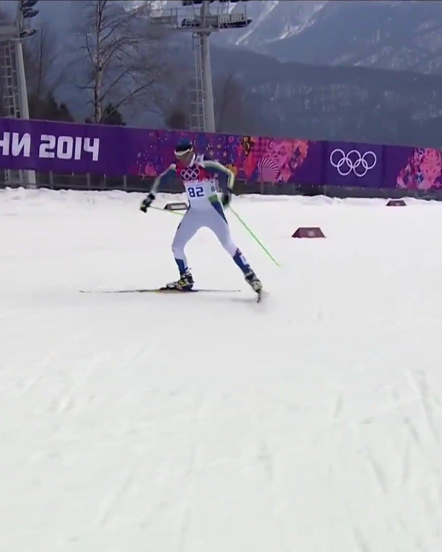 A cross-country skier at Sochi 2014, from the archive.
