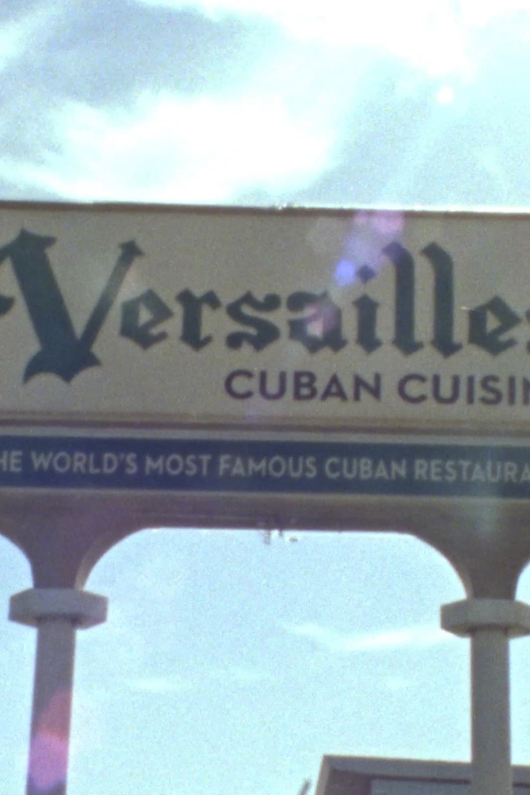 The Versailles Cuban Cuisine sign on Super 8.
