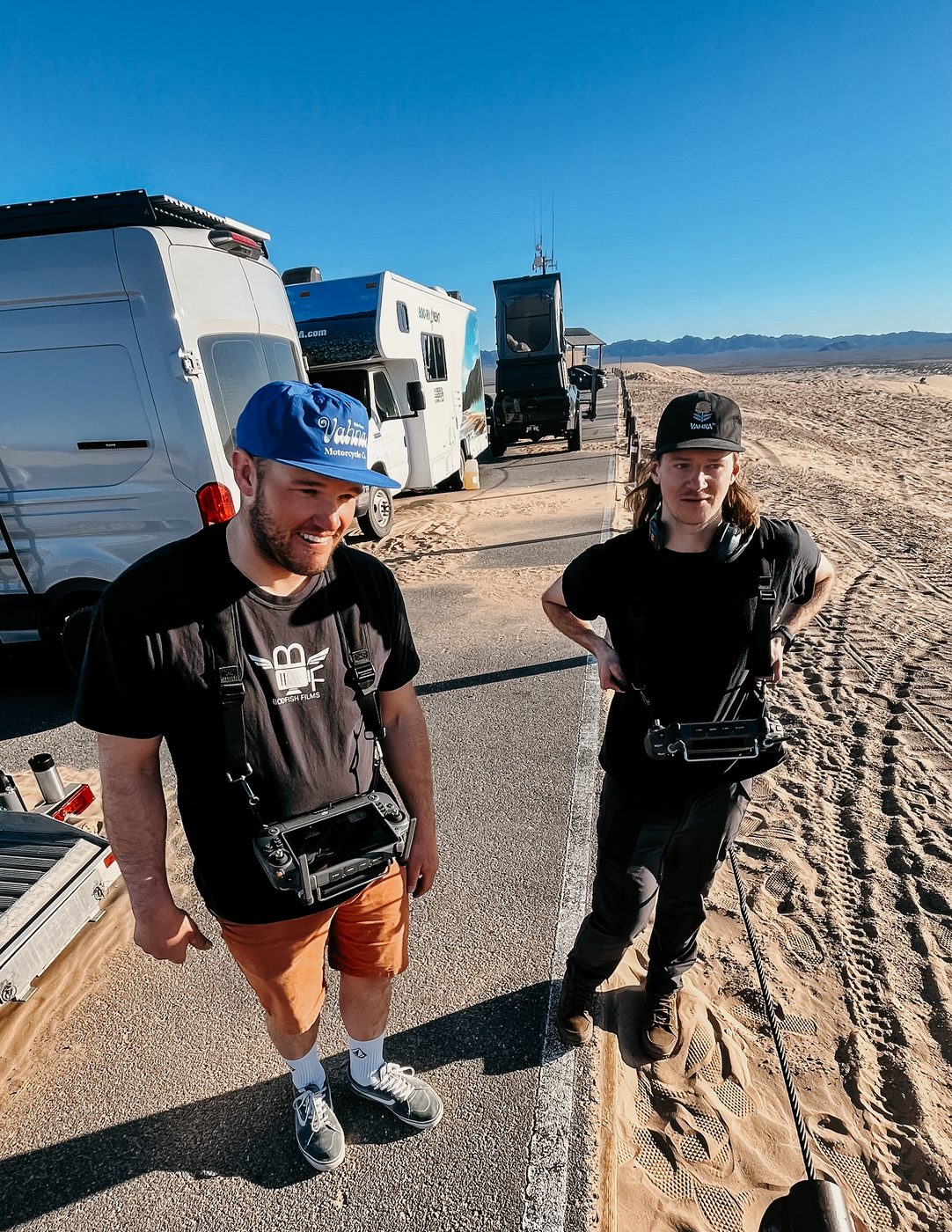 On location at the beach